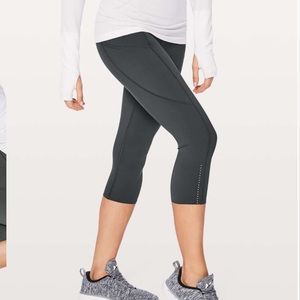 ✂️SALE✂️NWT Lululemon Fast & Free Crops Deep Coal